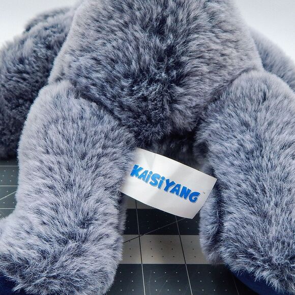 Kaisiyang Blue Bunny Rabbit Plush Bow Tie Seated Stuffed Animal 9 Inch Tag - Picture 3 of 12